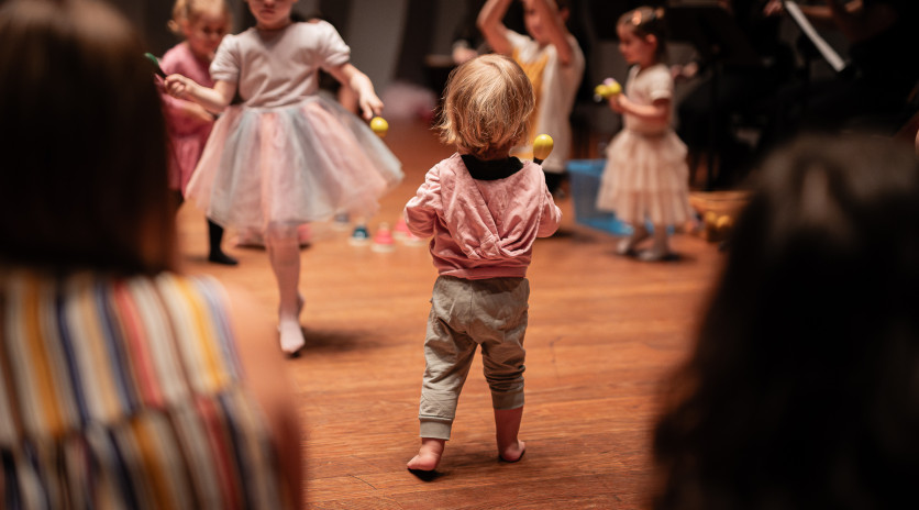 a child playing